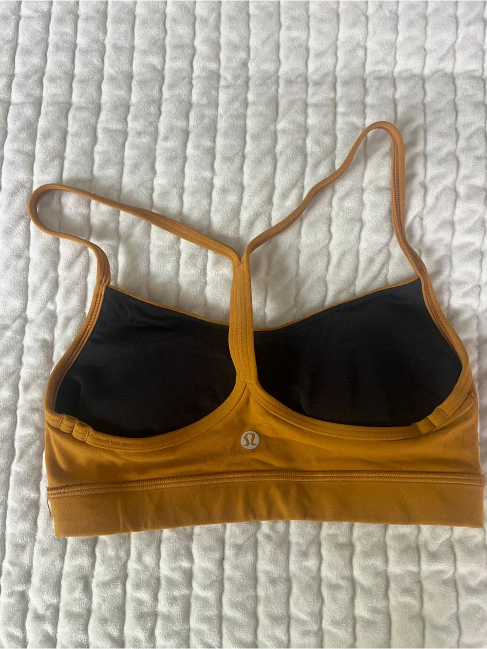 lululemon athletica Women's Ochre Yellow Strappy Sports Bra
